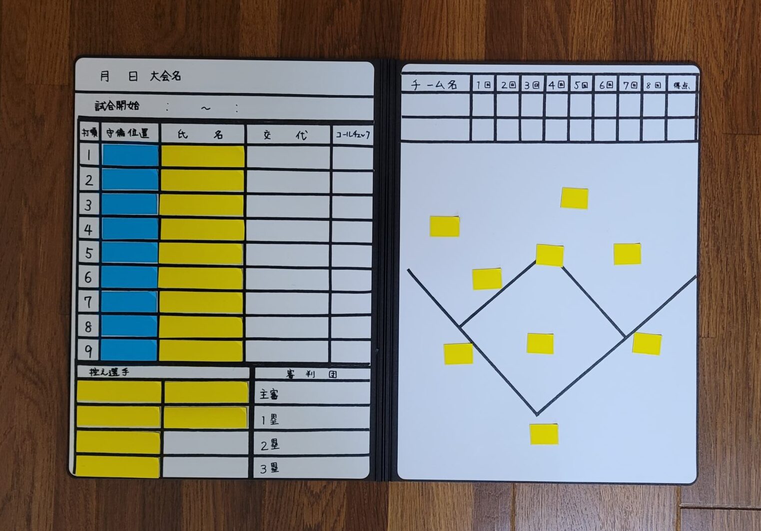 作戦ボード 野球 メンバー表 ミニサイズ - その他